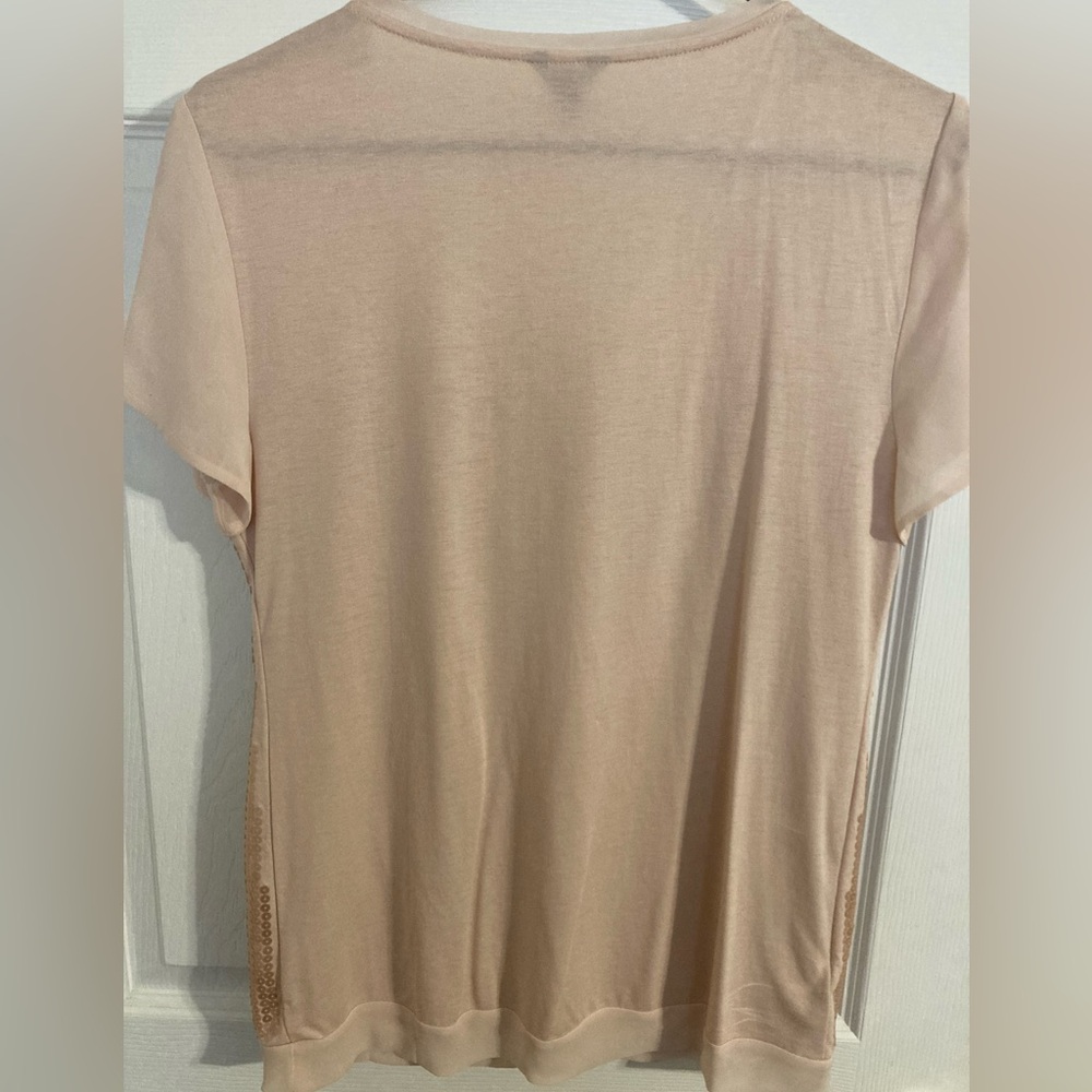 Ann Taylor Sequin Sparkle Chiffon Top - Picture 6 of 12
